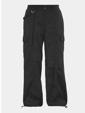 NO BOUNDARIES Women’s Nylon Streetwear Parachute Utility Pants- Size S (4-6)
